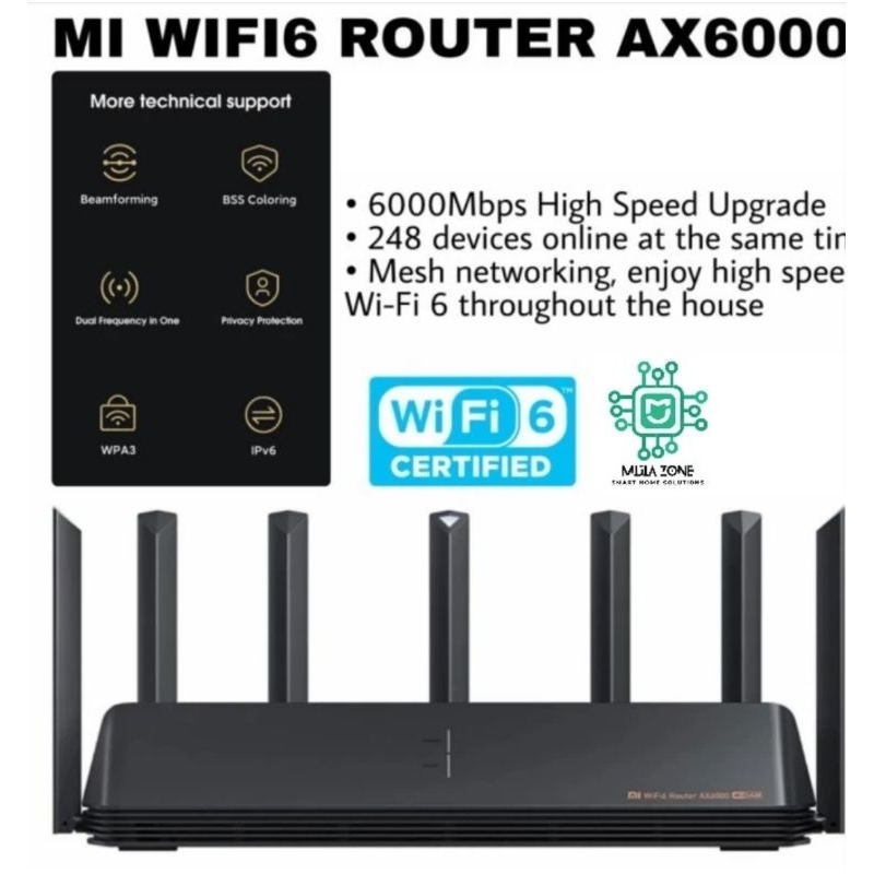 Xiaomi AloT Router AX6000 WiFi 6 Wireless6000Mbps 4K QAM Mijia - CN Version
