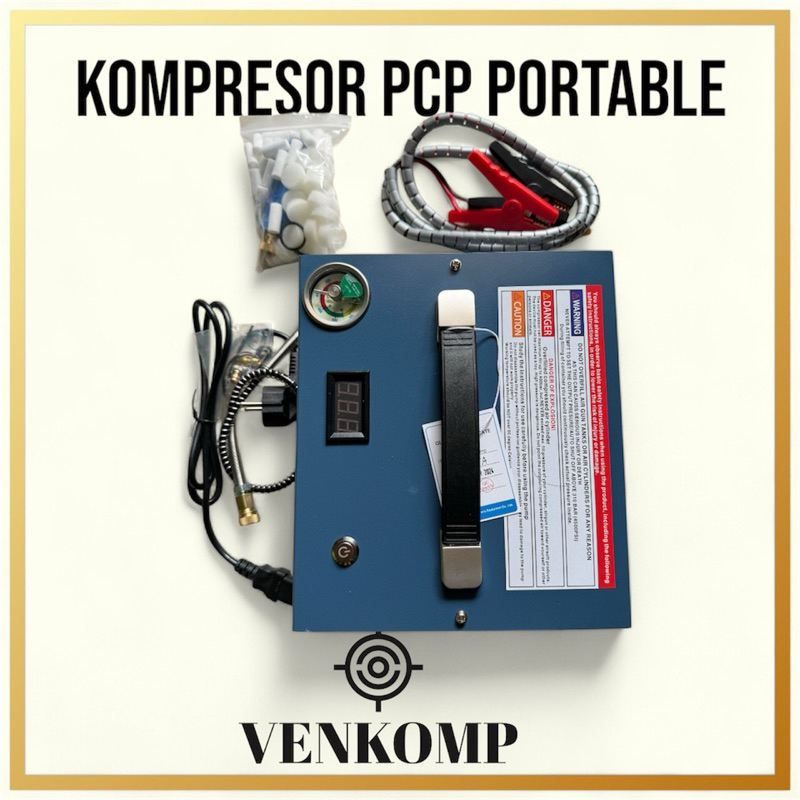 Kompresor pcp autostop portable 12v max preasure 4500 psi