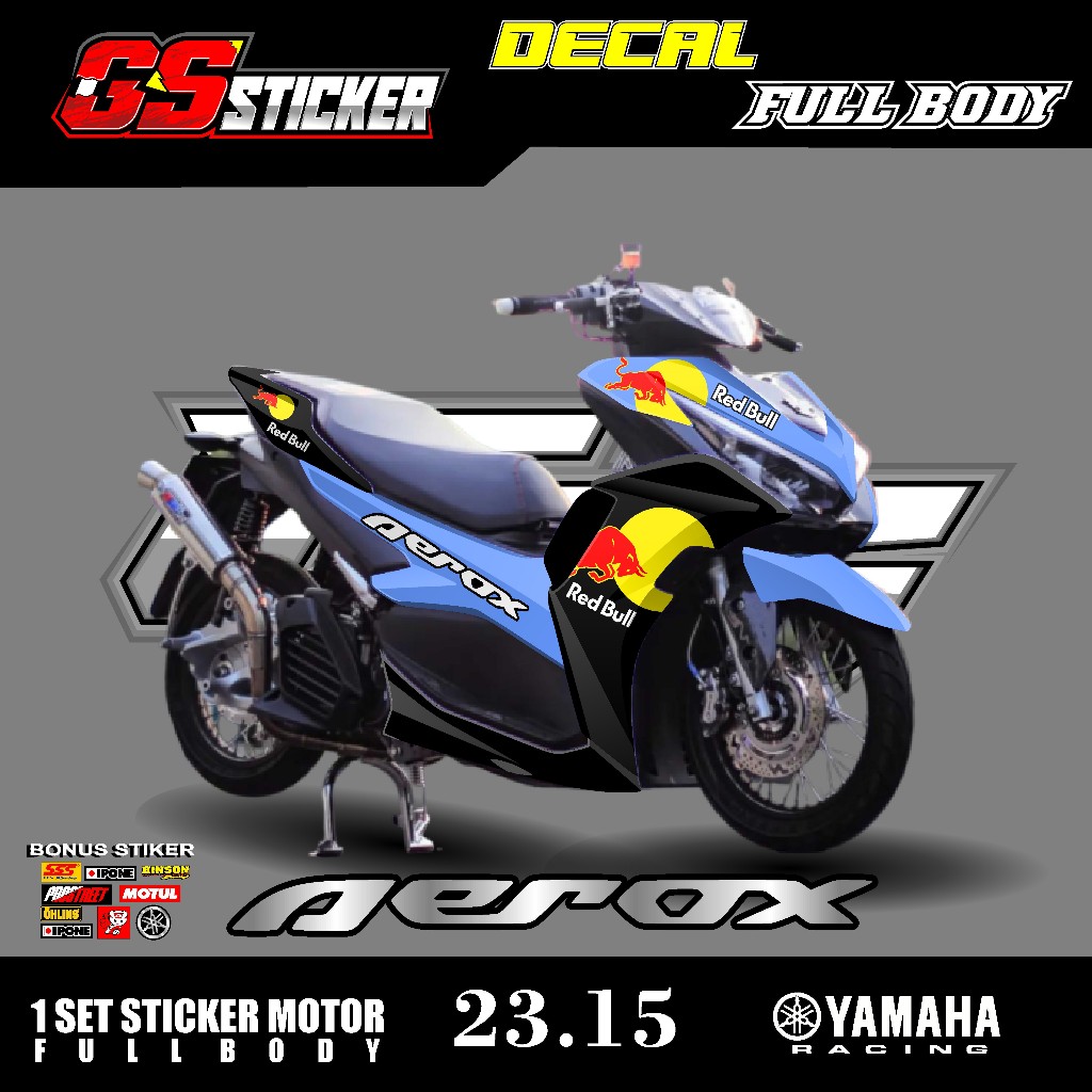 COD Decal terbaru decal sticker Aerox 155 NEW Connected FULL BODY DESIGN SIMPEL WARNA TERBARU AEROX 