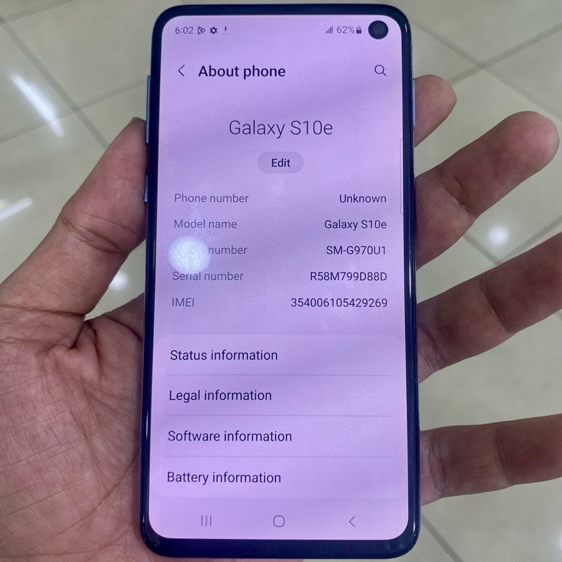 samsung s10e ram 6 / 128 single sim hp casan inter