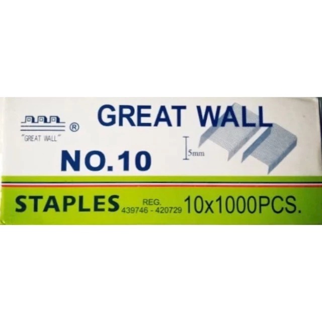 

(1 PACK = 10 PACK KECIL) ISI STAPLES / ISI STAPLES KECIL/ ISI STAPLES NO.10