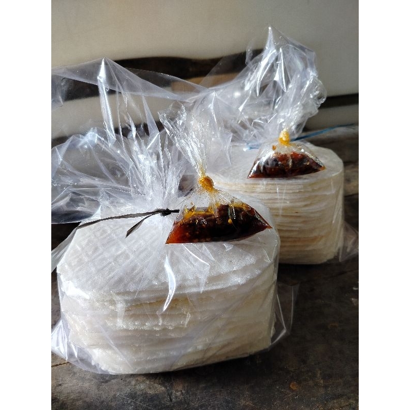 

Gambir original tanpa ikan khas pasean Madura isi 45lembar free sambal
