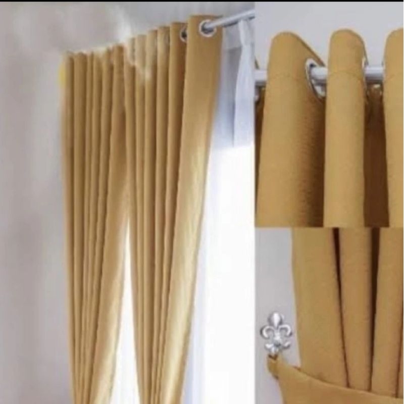 Gorden blackout polos bahan import premium grade A kuning