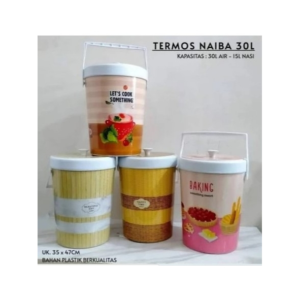 TERMOS NAIBA 3017 LITER Termos nasi Jumbo / Rice Bucket besar 30/17 Liter Naiba Festival*