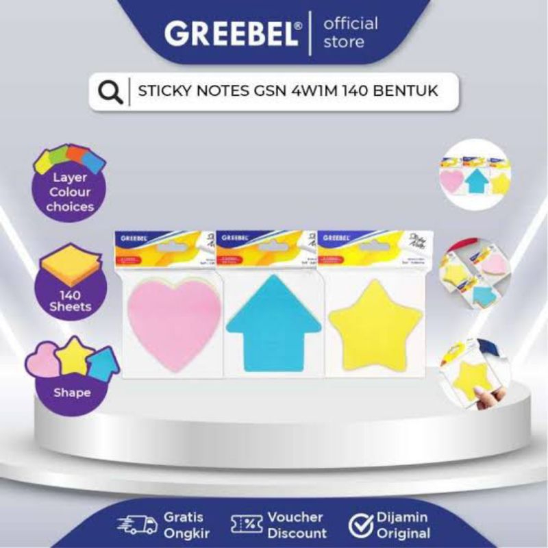 

STICKY NOTE LOVE STAR ARROW HEART SET KERTAS MEMO TEMPEL BENTUK HATI BINTANG PANAH