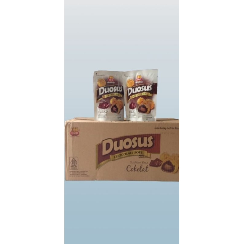 

Duosus Snack soes kering isi coklat 1 dus isi 30 pcs