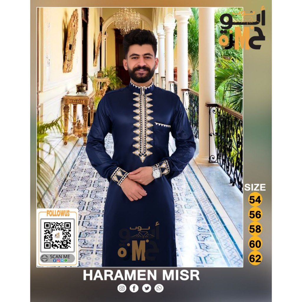 READY STOK JUBAH GAMIS PRIA JUBAH MOTIF BORDIR MANSET HARAMAIN MESIR ORIGINAL IMPORT