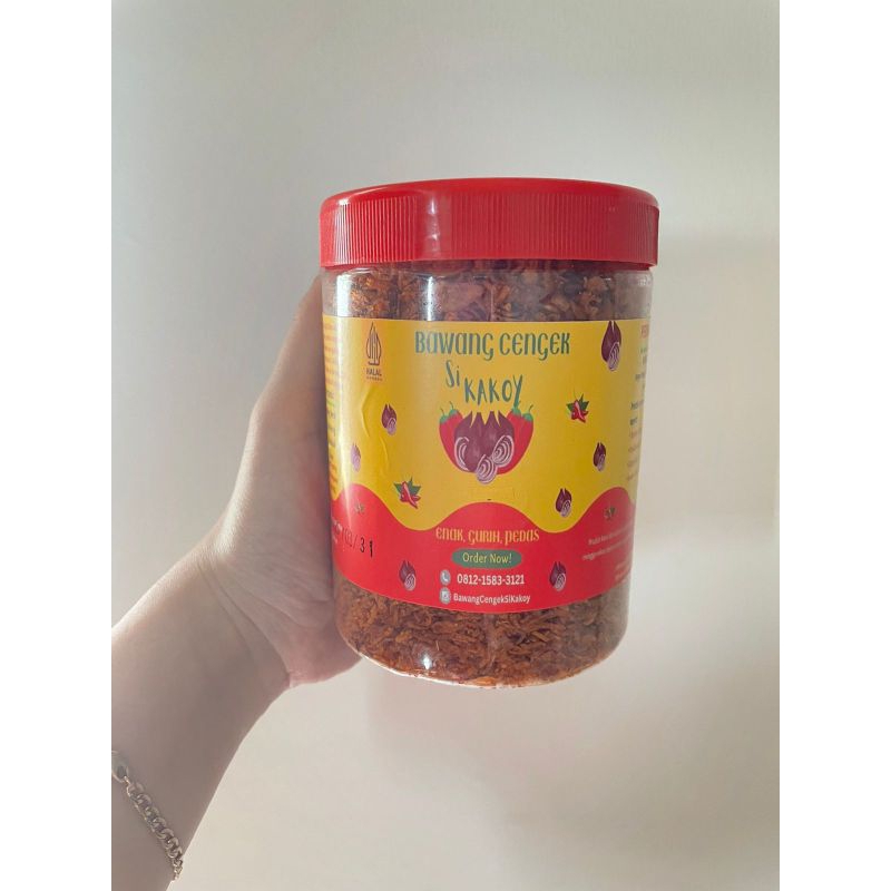 

Bawang Cengek Si Kakoy 250 gram Bawang Goreng Pedas Premium Grade A BAWANG GORENG PEDAS
