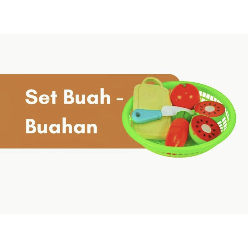 Mainan Keranjang Buah Potong Yk 16 Set Mainan Anak Perempuan Mainan Buah Keranjang