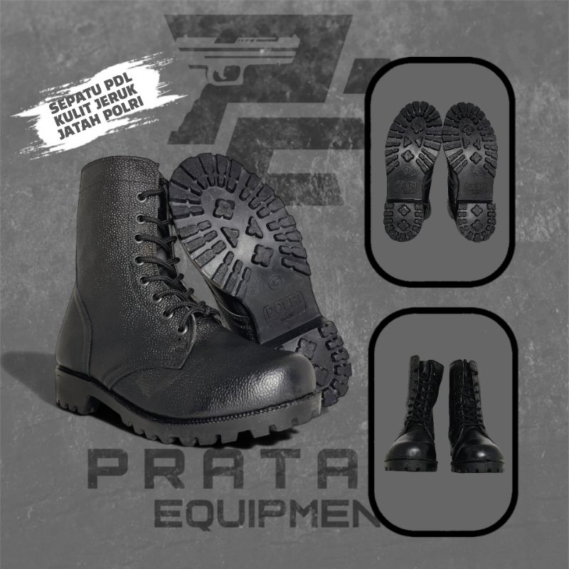 SEPATU PDL / SEPATU PDL KULIT JERUK / SEPATU PDL KULIT JERUK JATAH POLRI