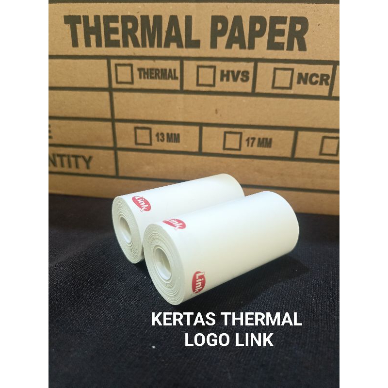 

( 10 ROLL ) KERTAS THERMAL LOGO LINK 57x30/ 58x29mm