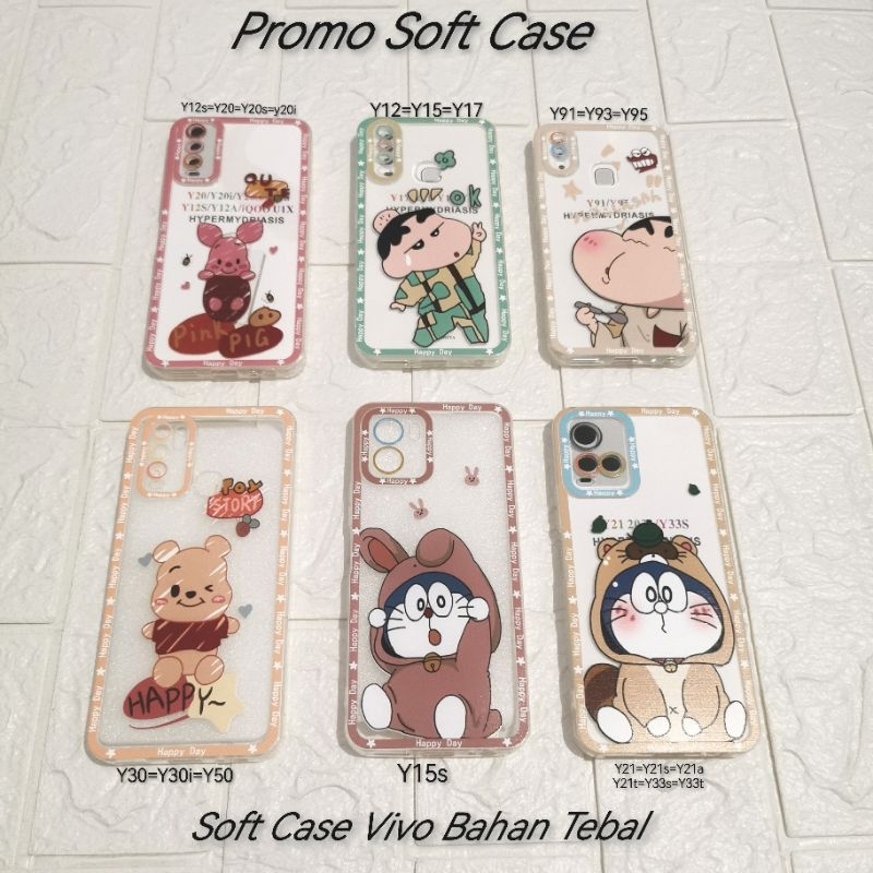 Vivo Soft Case Motif Gambar Transparant - Soft Case Vivo Y21 - Soft Case Vivo Y20 - Soft Vivo Y15 - 