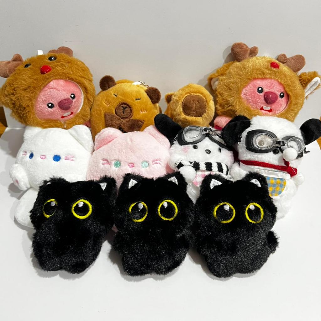 [READY STOCK] DOLL BONEKA LUCU KEYRING KEYCHAIN CHINA MURAH CAPYBARA LOOPY BERDECIT KUCING