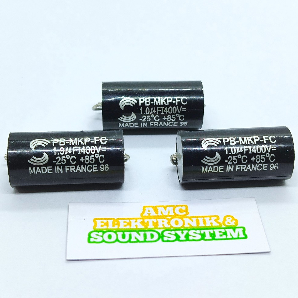 Capacitor 1UF 400V Kapasitor PB-MKP-FC 1.0 UF 400V Solund Solen 400V 1UF Made in France