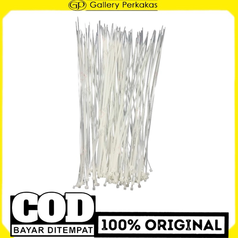 

kabel ties 25 cm nylon cable tie putih Kabel Tis 100pcs