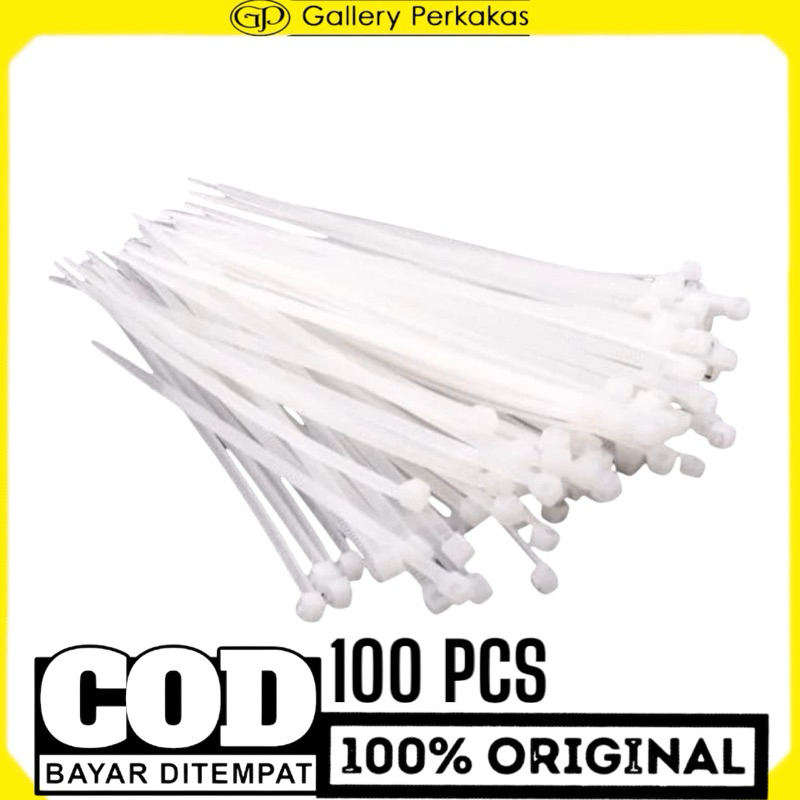 

KABEL TIES 3,6 × 250MM PUTIH- PENGIKAT KABEL TIS - CABLE TIS 100PCS