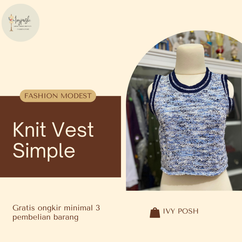 Vest Rajut Preloved Korea/Vest Rajut Cakep/ Vest Rajut Korea Style/Vest Rajut Yogyakarta/Vest prelov