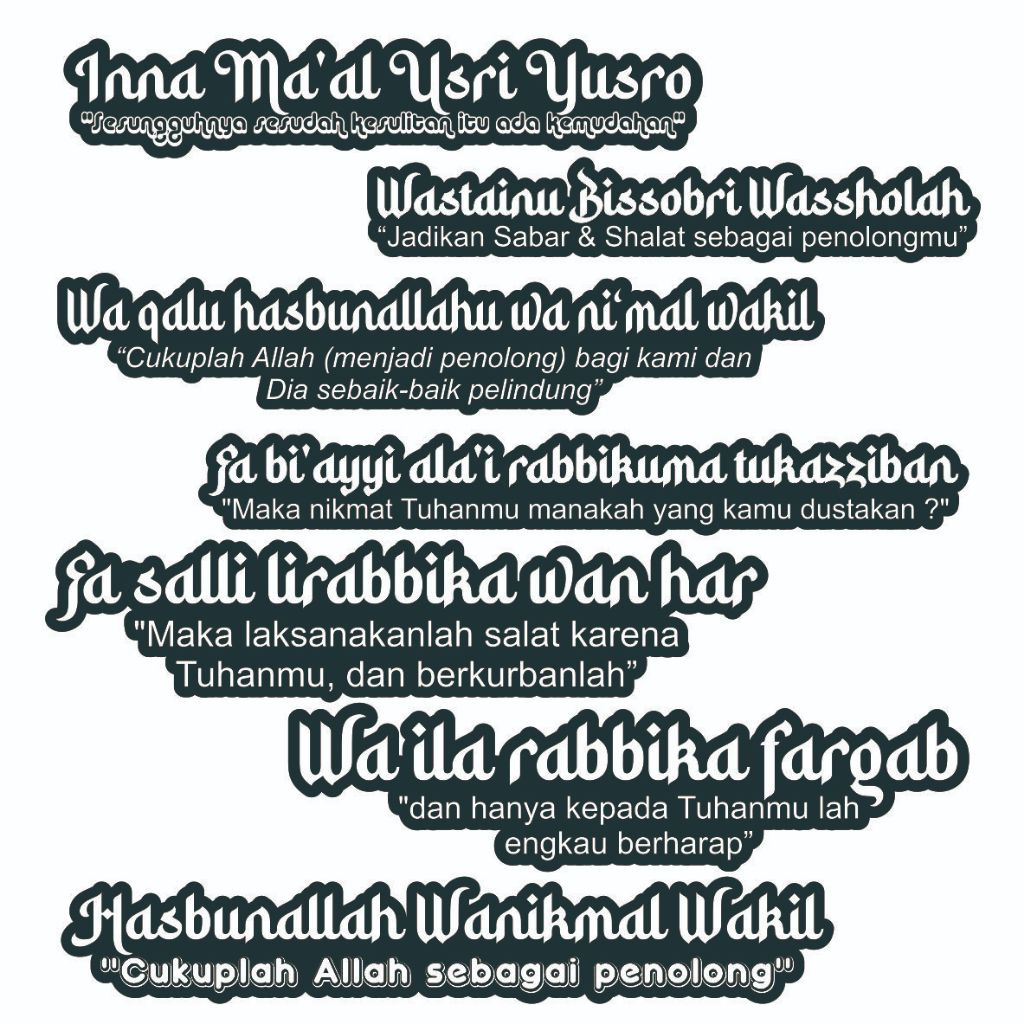 Sticker pack quotes islami anti air