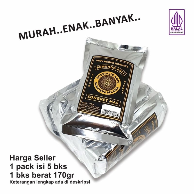 

Kopi Bubuk Robusta Semendo Songket Mas Kopi Tubruk Hitam