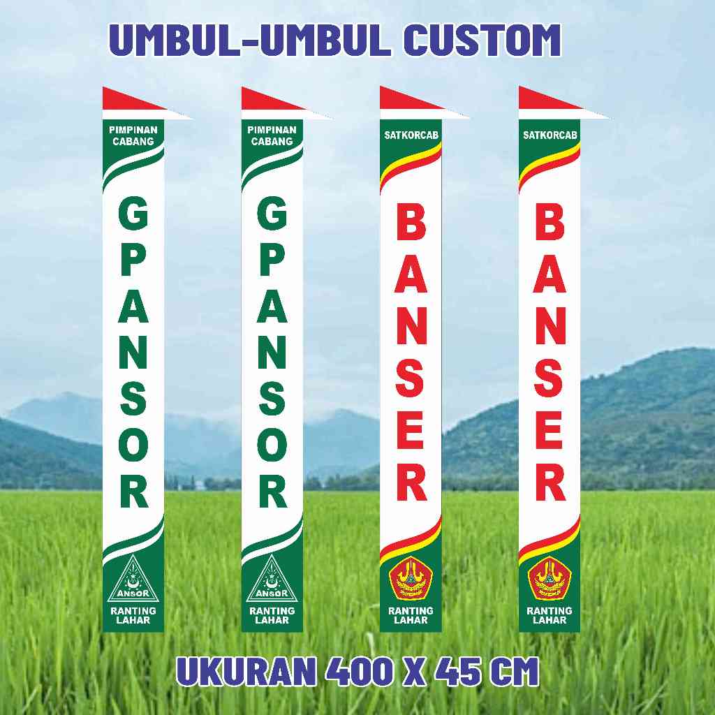 [TERMURAH] UMBUL-UMBUL ANSOR BANSER NU PCNU MWCNU RANTING FULL PRINT CUSTOM KAIN IMPORT
