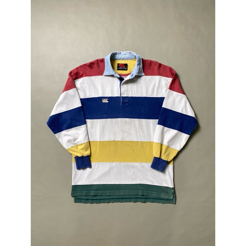 Vintage Canterbury Polo Shirt Rugby Stripe