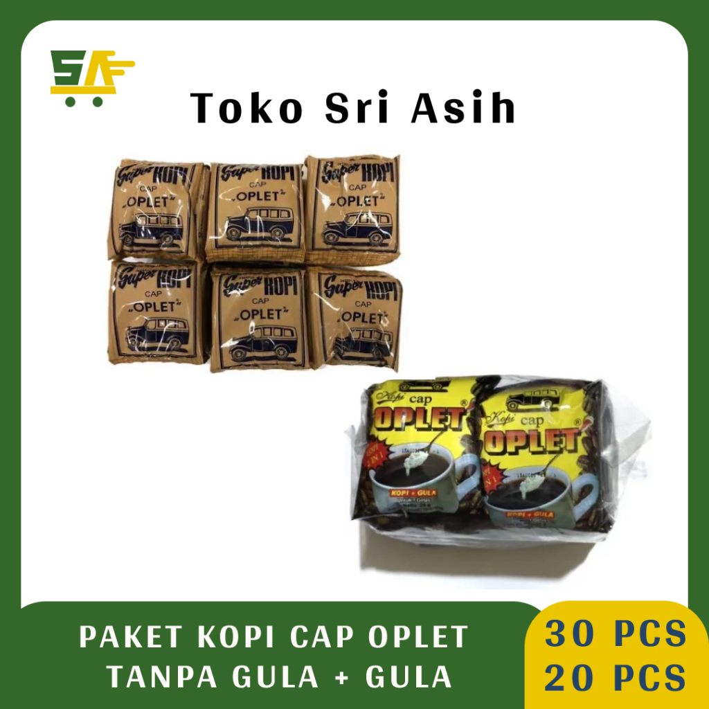 

Paket Kopi Cap Oplet Bogor Hitam Tanpa Gula & Gula Renceng - Kopi Instan - Kopi Gula - Kopi Pahit - Kopi Khas Bogor - Kopi Sachet