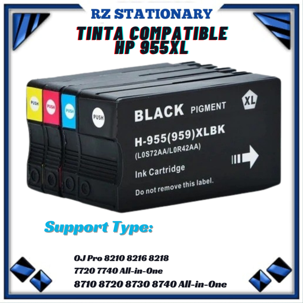 Tinta Compatible HP 955XL 955XL (1Set) Printer Officejet Pro 7720 7740