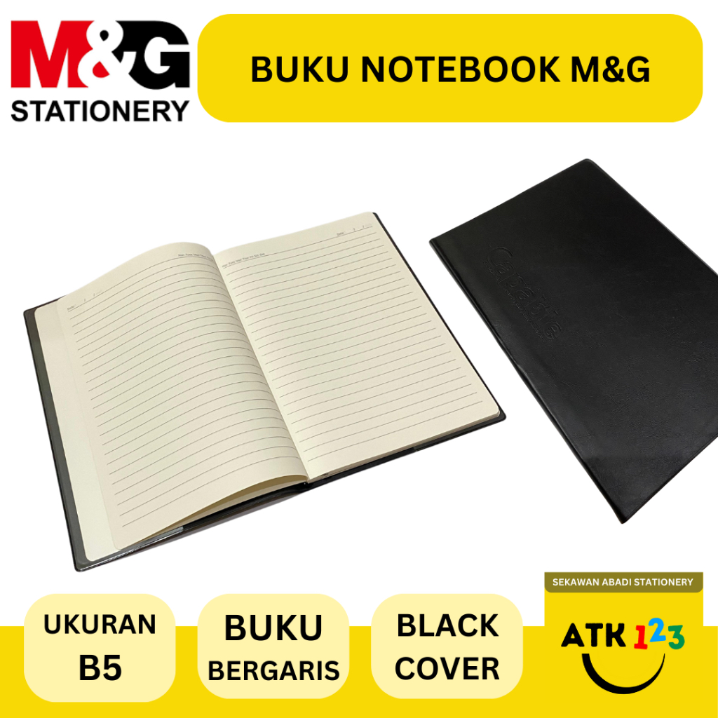 

Buku Notebook Catatan Sekolh Agenda Kerja M&G B5 Cover Hitam
