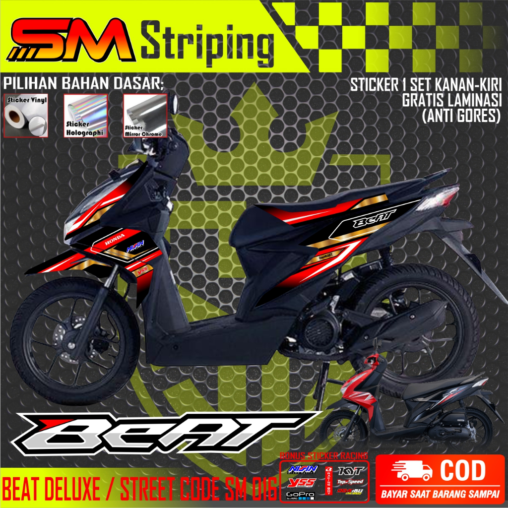 VARIASI STIKER NEW BEAT DELUXE 2020/2024 VARIASI STRIPING BEAT STREET DELUXE