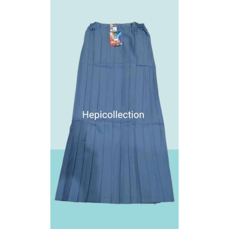 Rok SMA biru muda rempel panjang (HEPI)