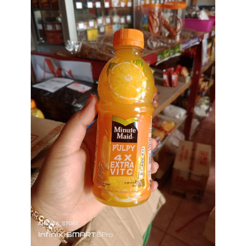 

AHSYTA STORE | MINUTE MAID PULPY MINUMAN RASA JERUK KAYA AKAN VITAMIN C 300ML