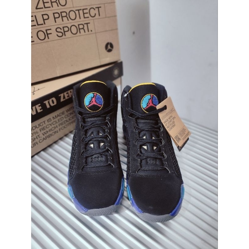 Air Jordan 38 PF Aqua Black ORIGINAL sepatu basket