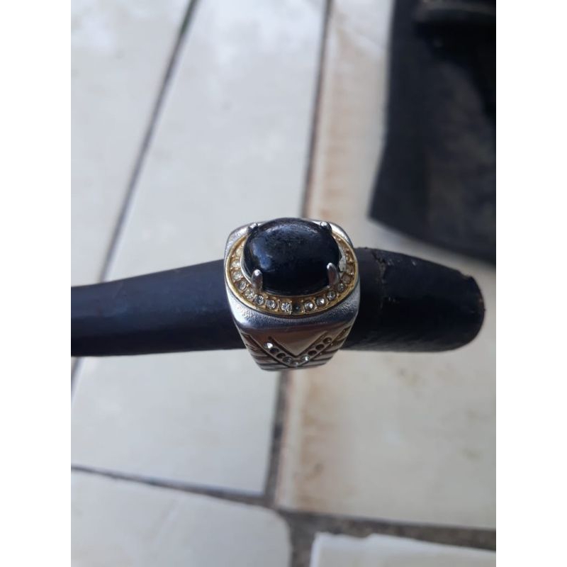 Cincin batu akik kecubung tanduk