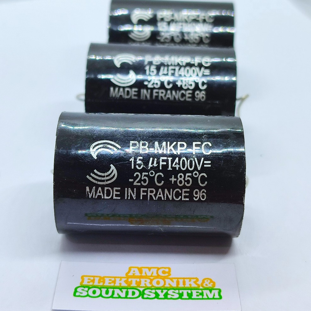 KAPASITOR PB-MKP-FC 15UF 400V MADE IN FRANCE PB MKP SOLUN SOLEN SOLUND CAPACITOR