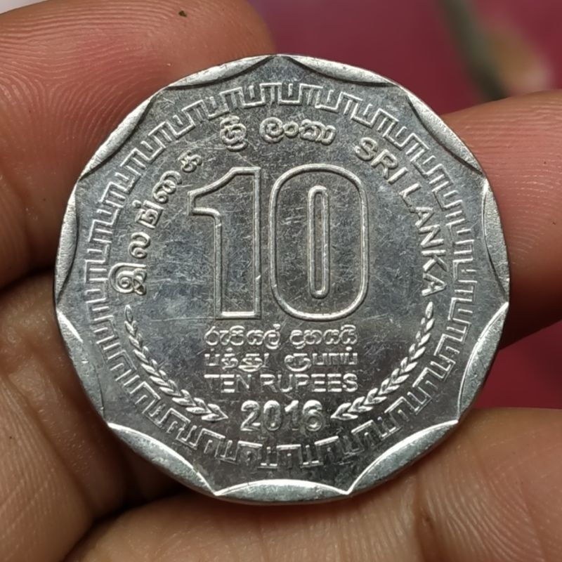 Koin Kuno Sri Lanka 10 Rupee tahun acak 2009-2011