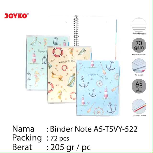 

Binder A5 Joyko Voyage / Joyko Buku Binder Note