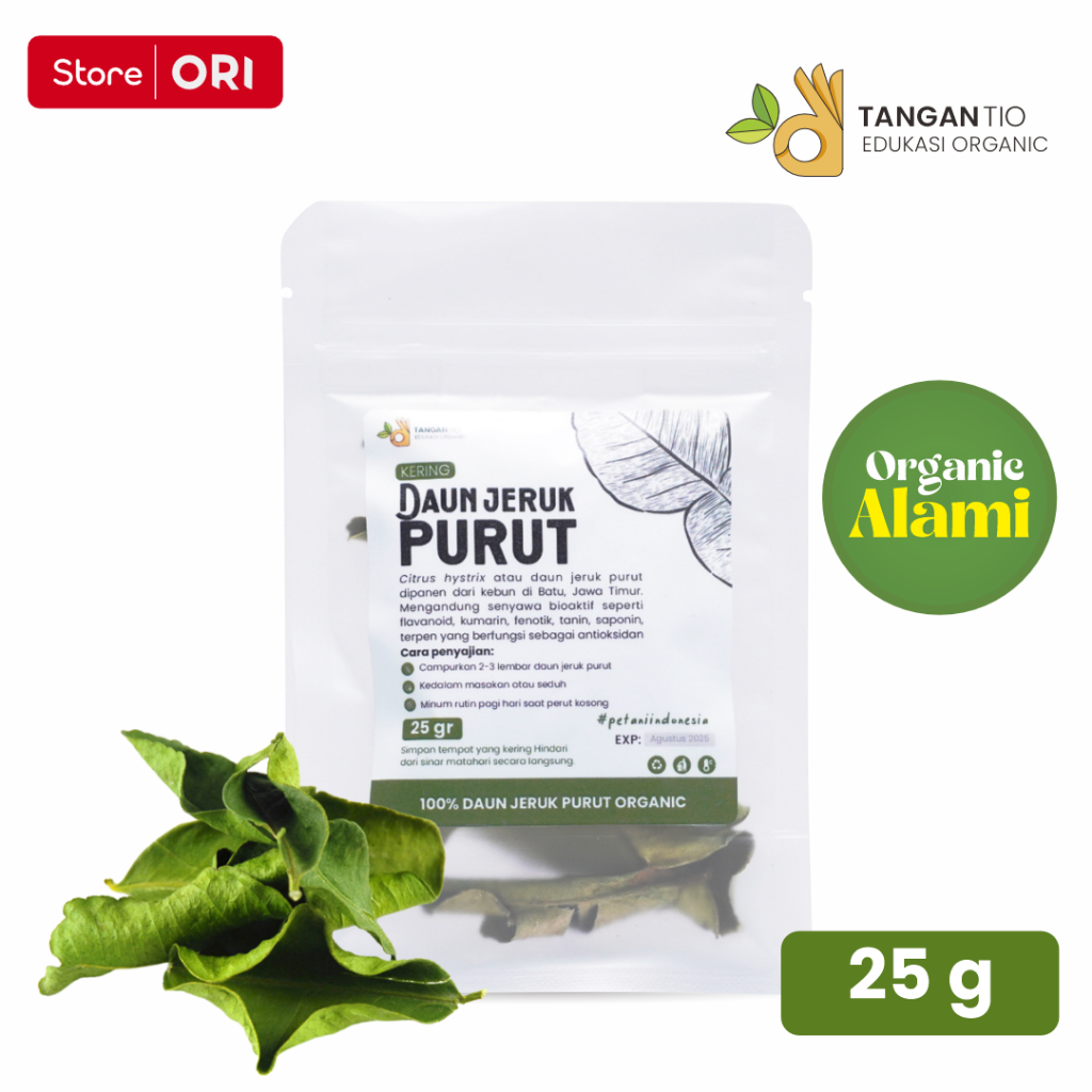 

SARI BUMI - Daun Jeruk Purut Kering Rempah Kering Organic 25 Gr Kualitas Premium