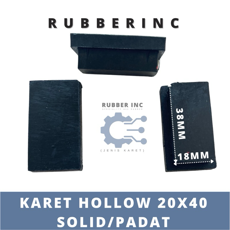 KARET KAKI HOLLOW 2X4 PADAT/KARET TAPAK KAKI MEJA/KURSI