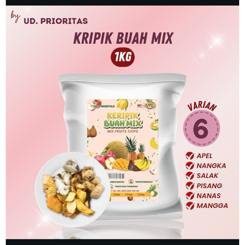 

PRIORITAS KERIPIK BUAH MIX 6 VARIAN 1KG (bisa untuk hidangan lebaran)