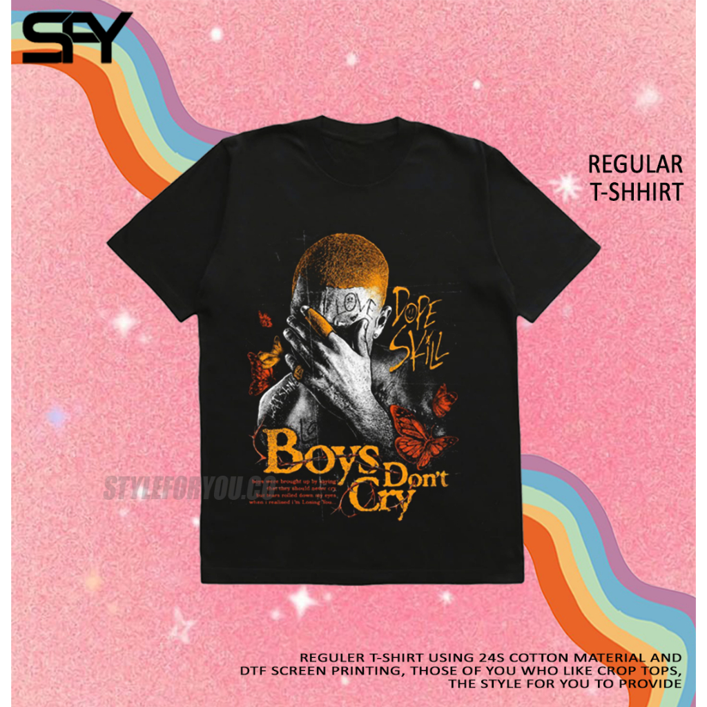 STYLEFORYOU.CO - KAOS BAJU REGULAR FRANK OCEAN | REGULER T-SHIRT HITAM STYLE Y2K VINTAGE BOOTLEG | P