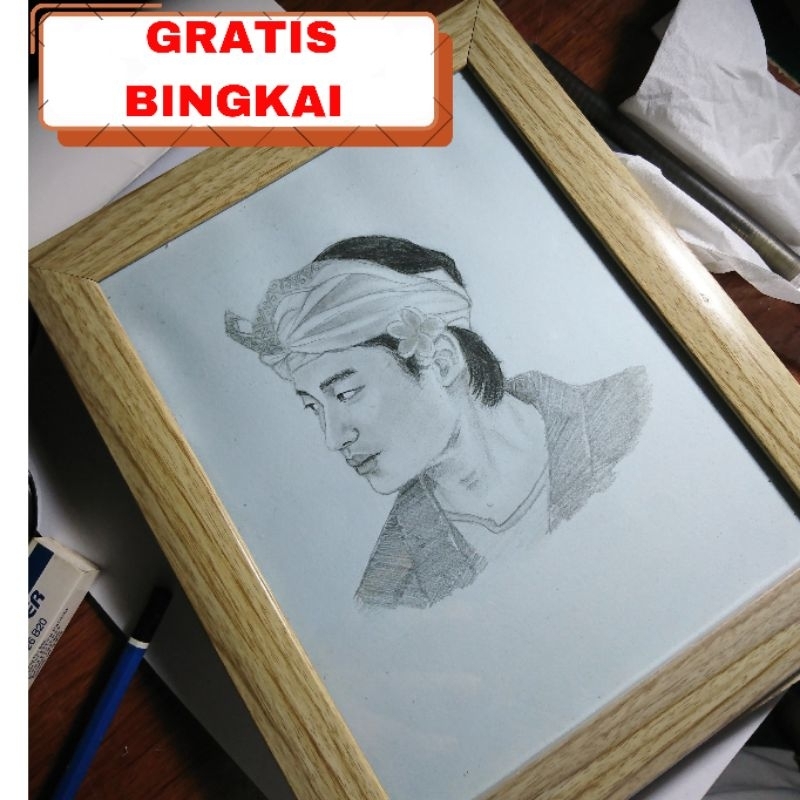 

[Bisa COD] Sketsa wajah|Lukisan wajah|Lukisan estetik