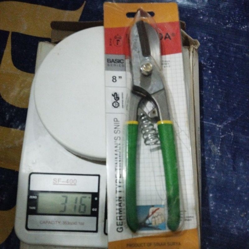 FUKUDA gunting seng /baja ringan 8 inch 100% original fukuda