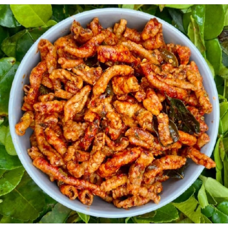 

Usus crispy pedass daun jeruk