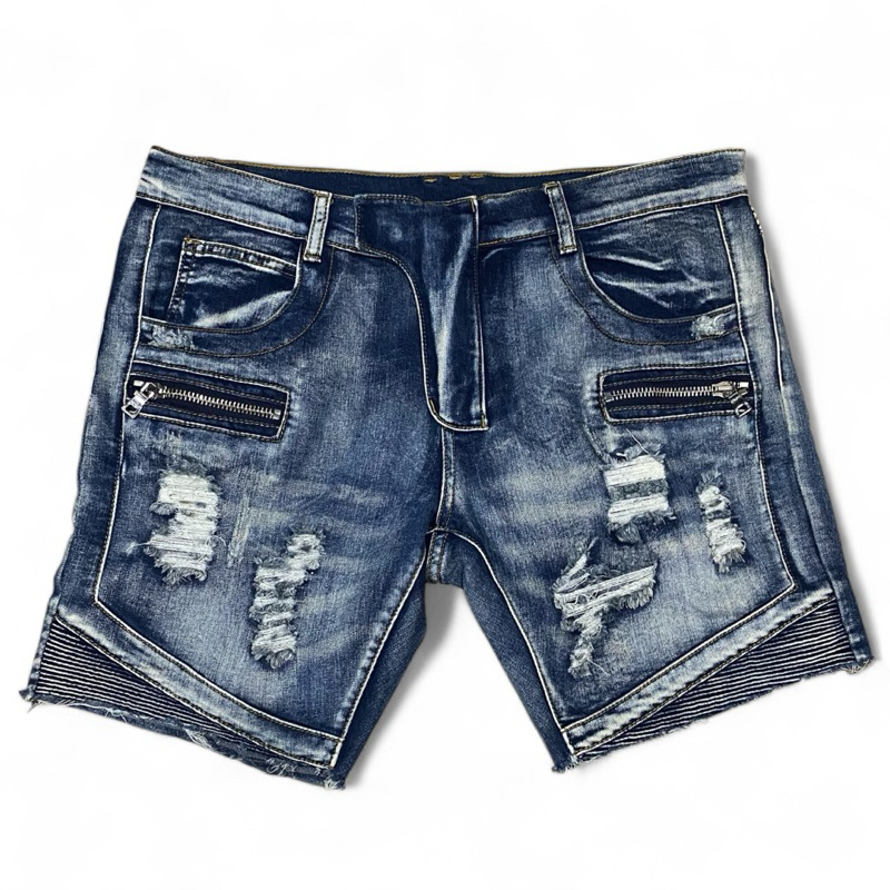 Balmain Paris bikers shorts denim Jeans Made in italy Authentic Original