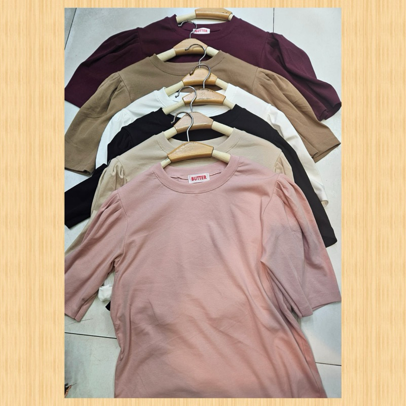 NEW ‼️ BUTTER POLOS LENGAN PENDEK PUFF