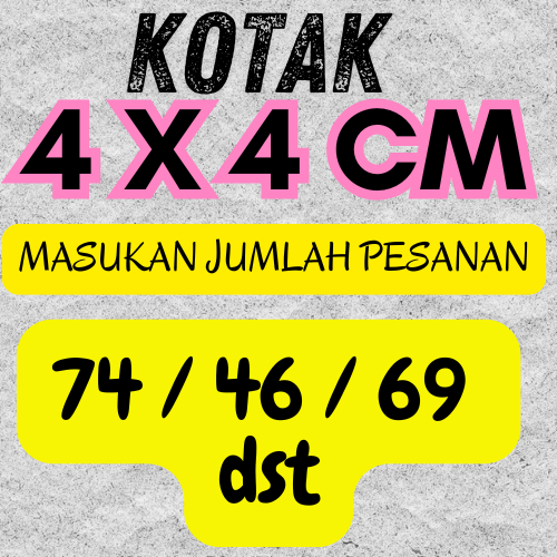 

STIKER KOTAK / STIKER LABEL / 4x4 / STIKER PRODUK/