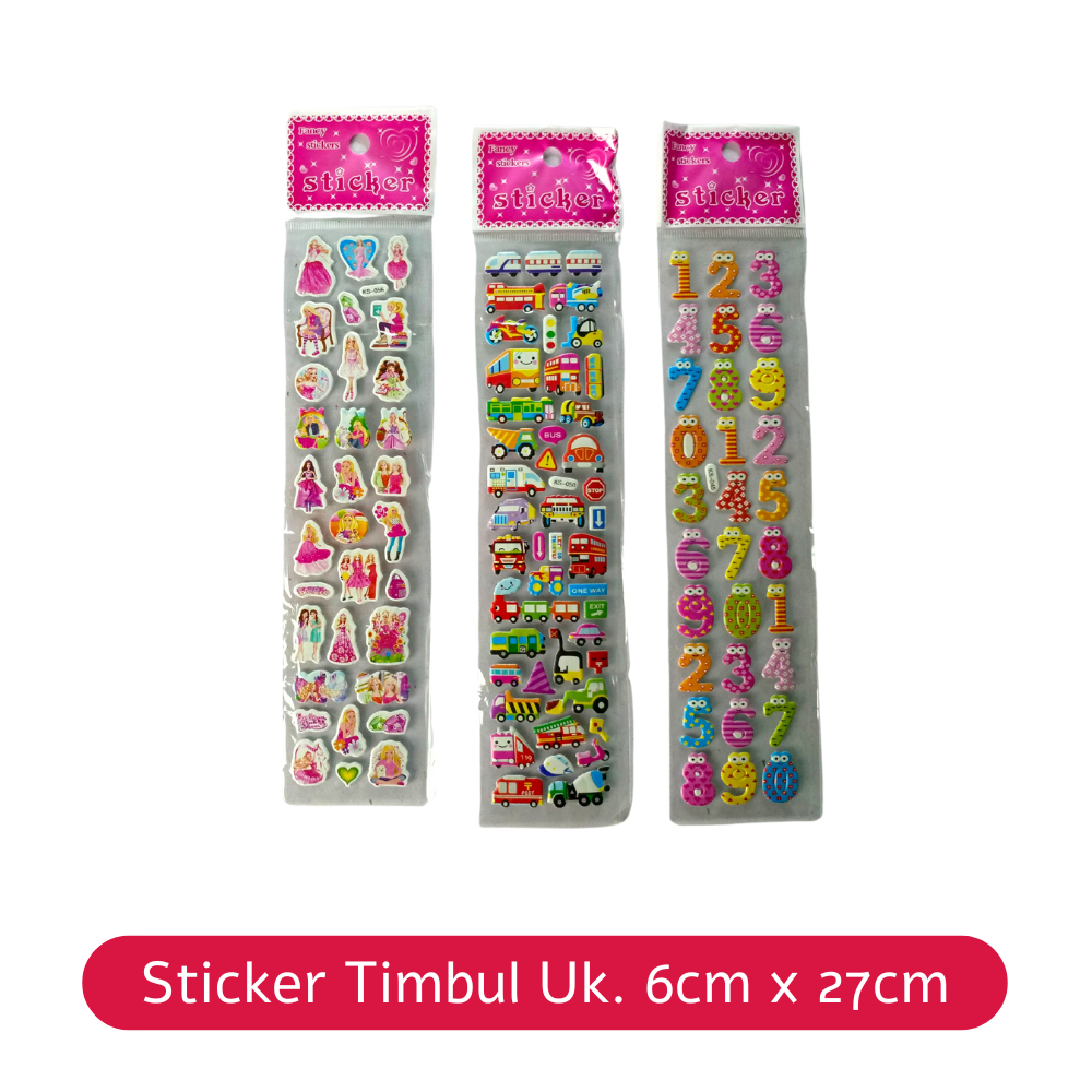 

Stiker Timbul Sedang 6x27cm Mainan Anak Gambar Tempel Sticker 3D Murah PG012