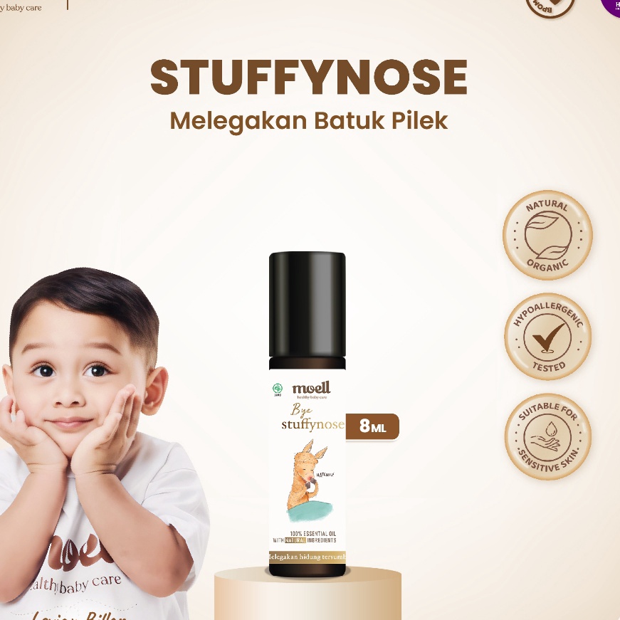 

Import Terlaris Moell Bye Stuffynose Natural Essential Oil 8ml Melegakan Flu Batuk Pilek BPOM