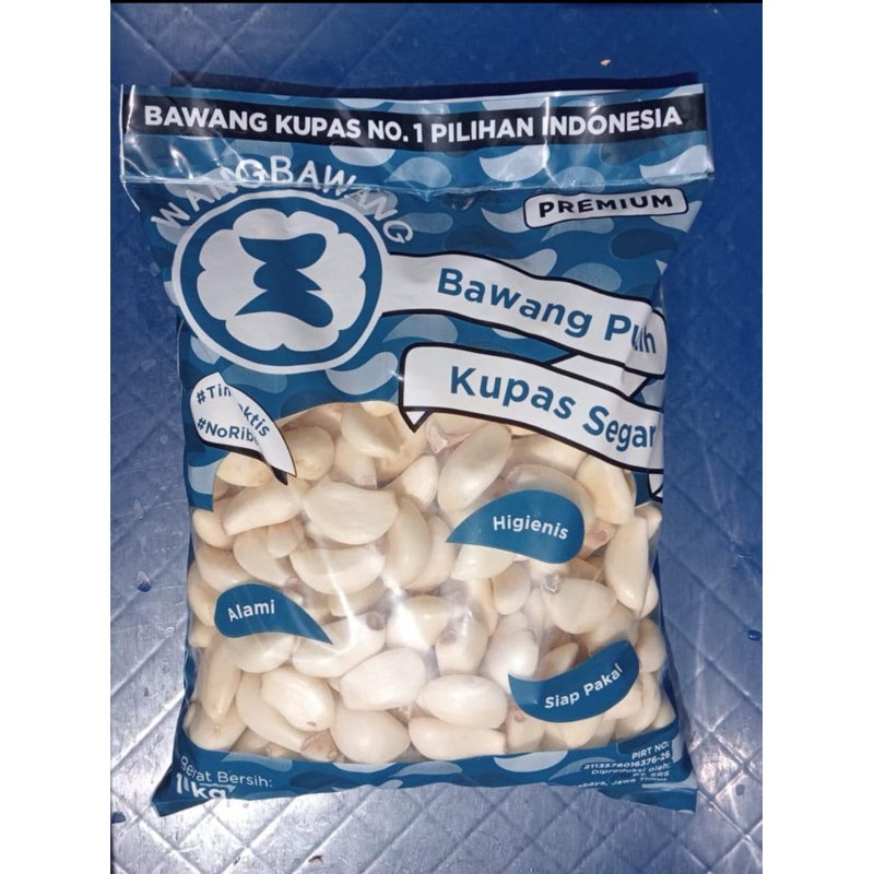 

BAWANG PUTIH KUPAS 1 KG