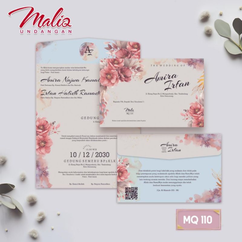 CETAK UNDANGAN PERNIKAHAN MALIQ 110, MALIQ 111, MALIQ 112